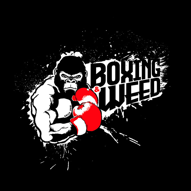 Imagen corporativa Boxing and Weed club de boxeo y ropa deportiva, diseño de identidad visual Santiago 2022