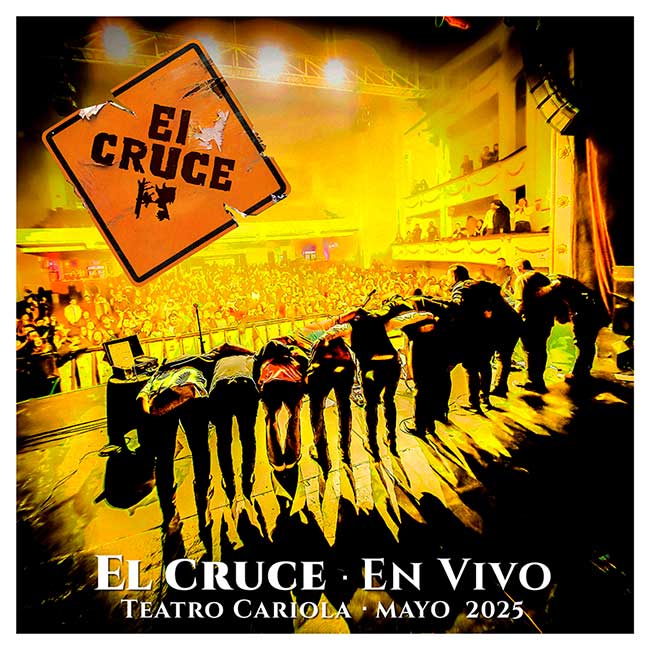 Carátula EP En Vivo Teatro Cariola de El Cruce, diseño gráfico con fotografía de Ignacio Orrego Santiago 2026